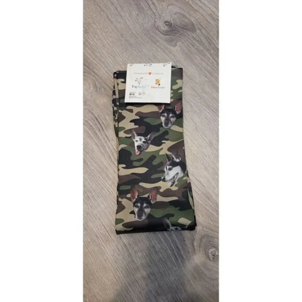 Pup Socks Face Socks Camo‎ Dog Faces